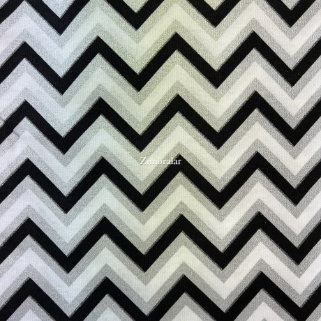 Tecido Loneta Zig Zag Cinzento Branco Preto Tecido Loneta Zig Zag Cinzento Branco Preto